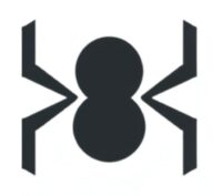 minimalist spider logo in square format (1)